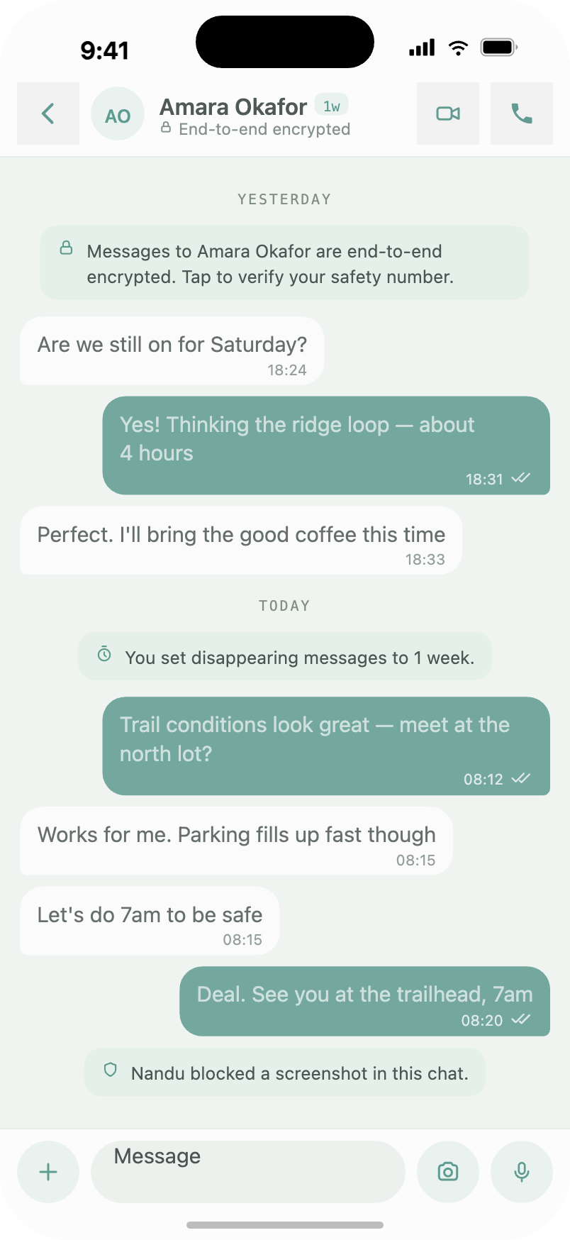A conversation